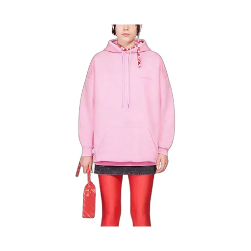 Loose Version Back Alphabet Hoodie Pink