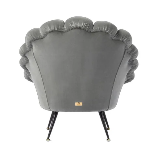 Velvet armchair with embroidered flowers
