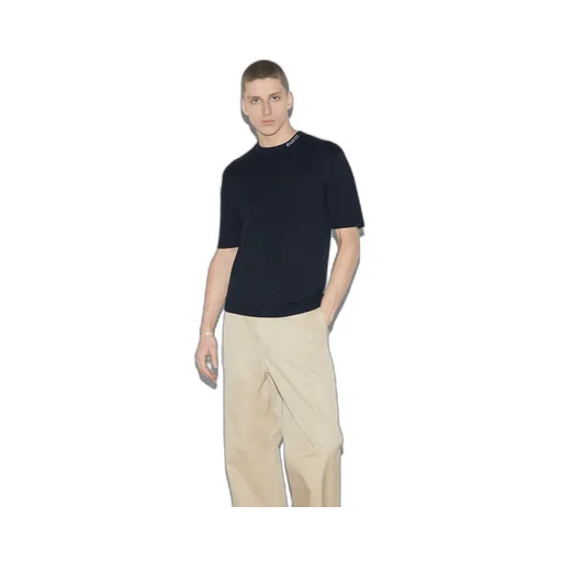 Silk cotton T-shirt with Gucci intarsia