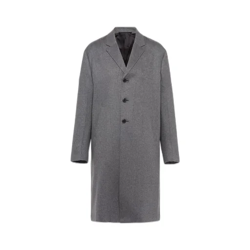 Single-breasted cashmere coat