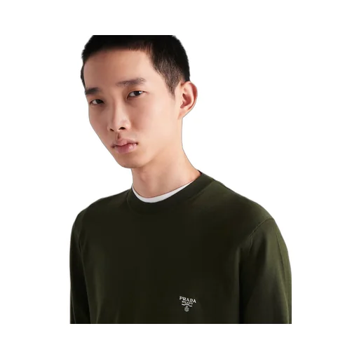 Superfine wool crew-neck sweater