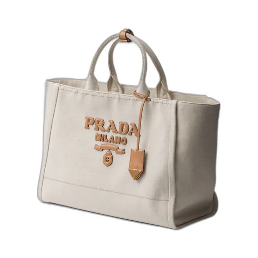 Linen blend tote bag