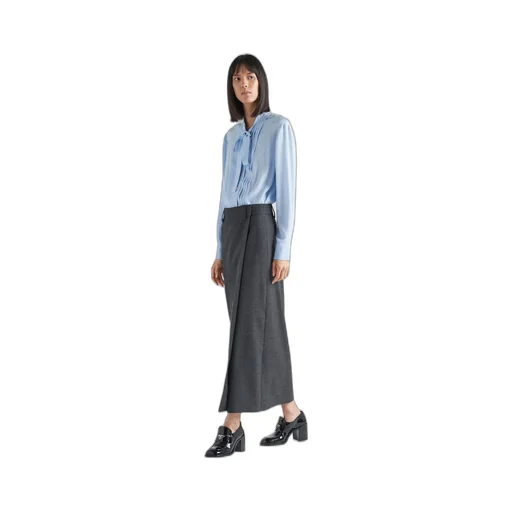 Wool midi-skirt