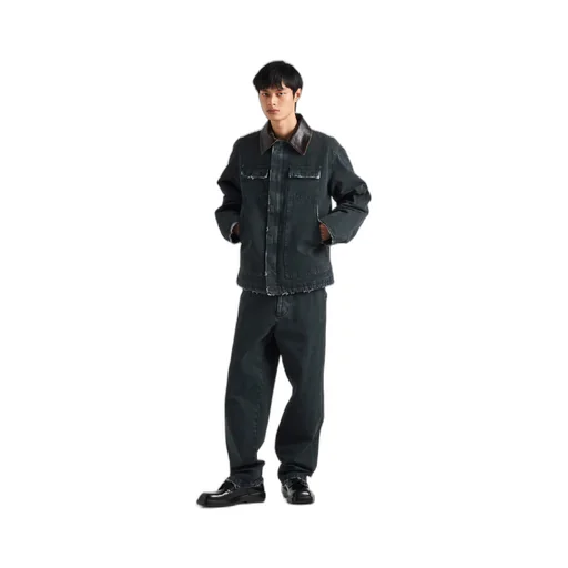 Garment-dyed cotton pants