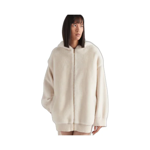 Cashmere hoodie cardigan