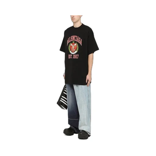 Est. 1917 College Logo Print Cotton T-Shirt