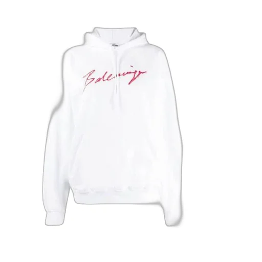 Classic Logo hooded Long Sleeves Hoodie White