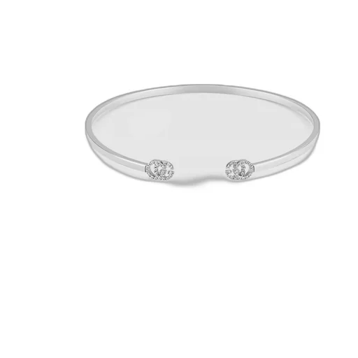 GG Running 18k cuff with diamonds