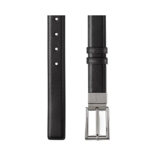 Reversible belt with rectangular buckle