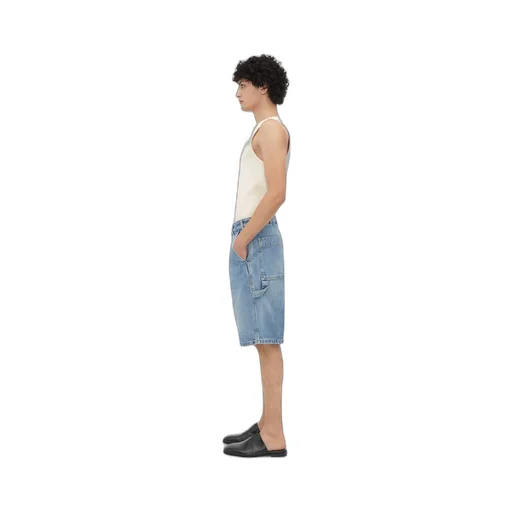 Vintage Indigo Cargo Denim Shorts