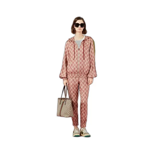GG Supreme print silk trousers