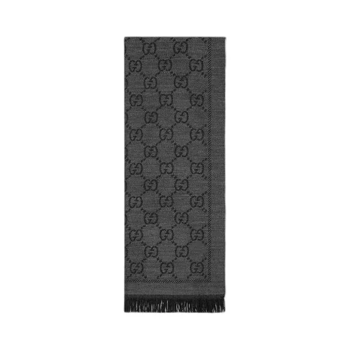 GG jacquard pattern knitted scarf