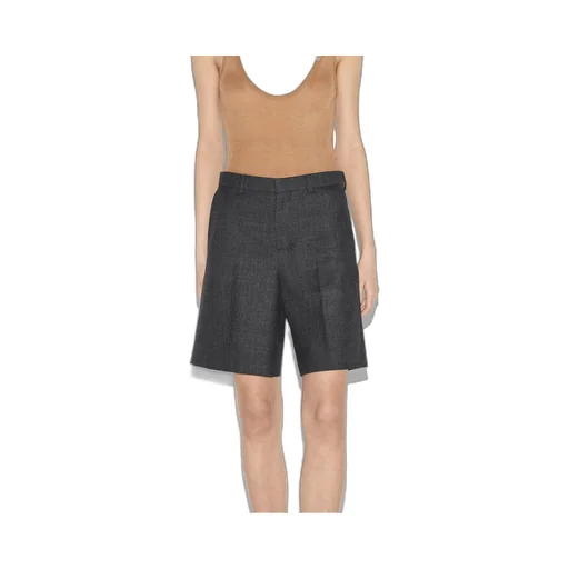 Wool grisaille bermuda shorts