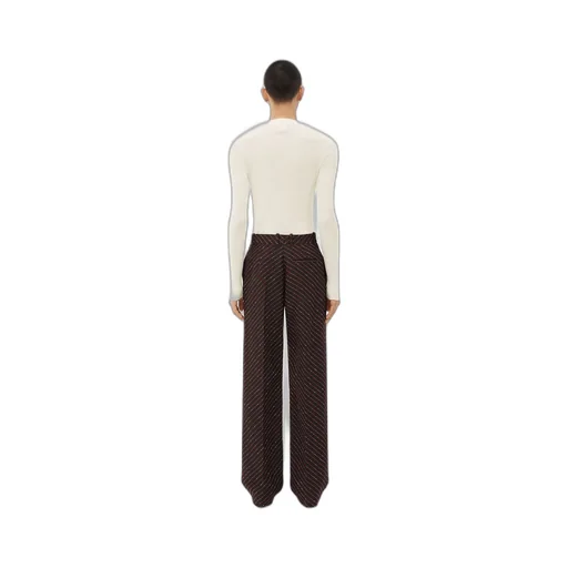 Diagonal Boucle Pinstripe Trousers