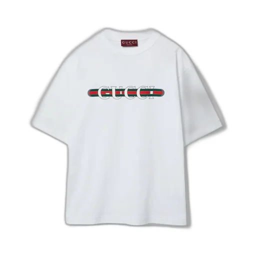Cotton jersey T-shirt with Gucci print