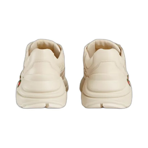 Women's Rhyton Gucci logo leather trainer