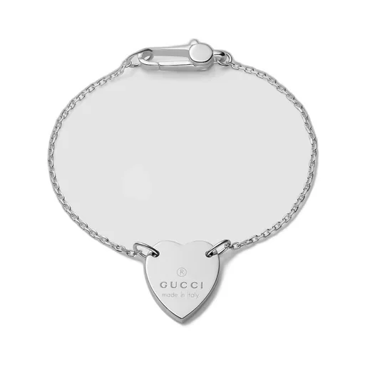 Trademark bracelet with heart pendant