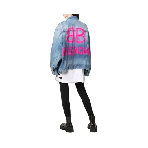 BB Sprayed Denim Jacket Large Fit