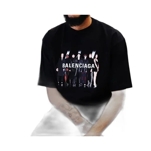Oversize Logo Printing Retro Shoulder Drop T-Shirt