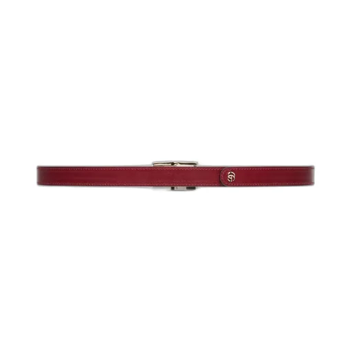 Reversible thin belt with rectangular buckle