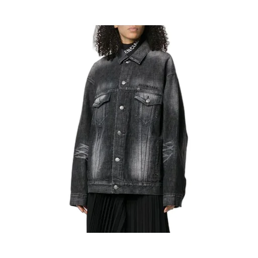 Logo Casual Solid Color Long Sleeves Jacket Black