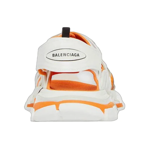 Track Sandals White/Orange