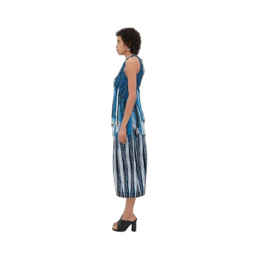 Viscose Fish Scale Top With Fringes
