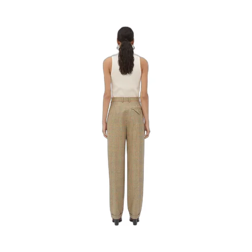 Prince Of Wales Wool Trousers