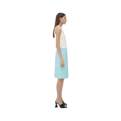 Mini Intrecciato Leather Skirt