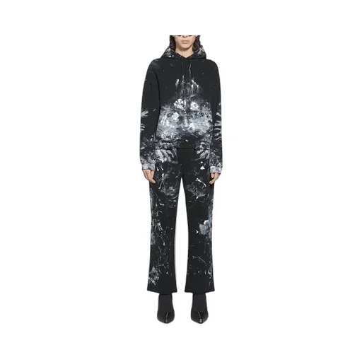 Printing Fleece Hoodie Black