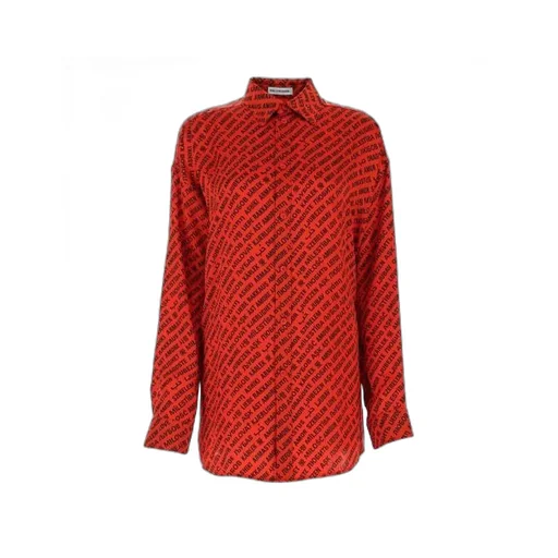 Logo Printing Long-Sleeved Shirt Red