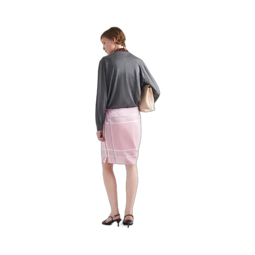 Checked cotton skirt