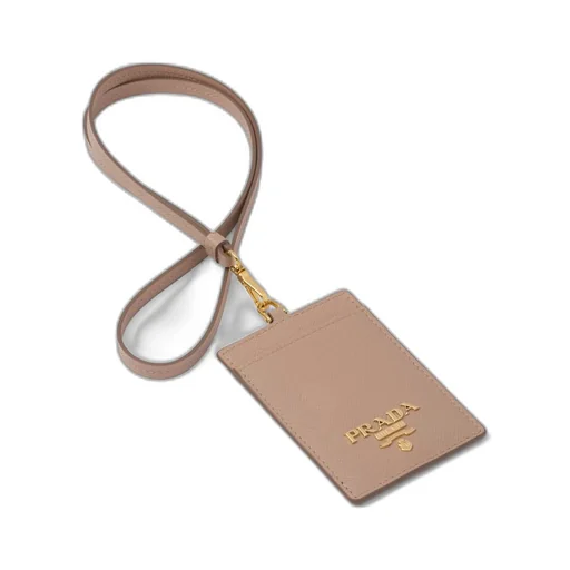 Saffiano Leather Badge Holder
