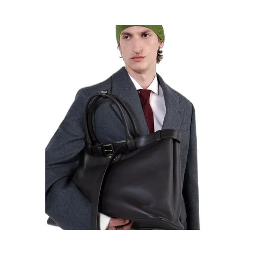 Prada Buckle leather bag with belt