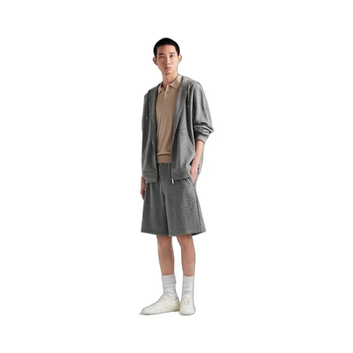Cashmere blend cardigan hoodie