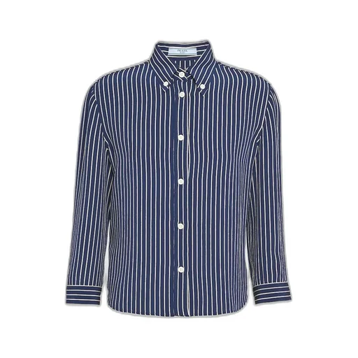 Striped marocain shirt