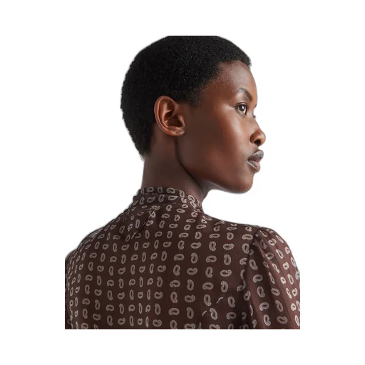 Paisley print chiffon shirt