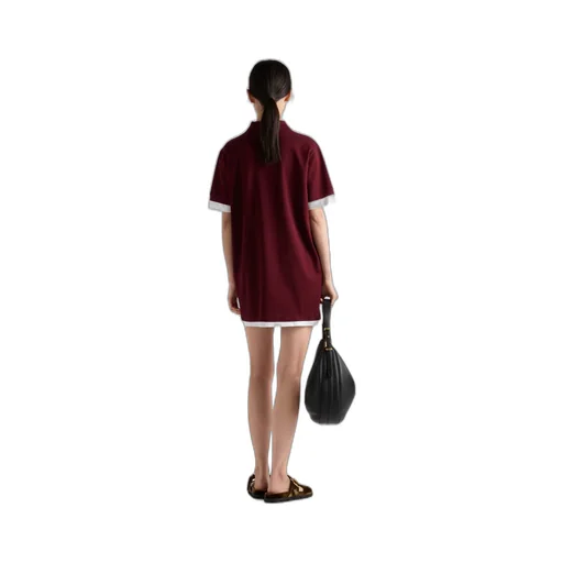 Piqué and jersey dress