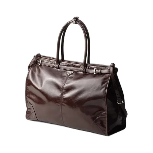 Leather tote bag