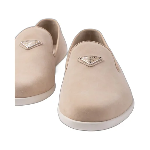 Suede calf leather slip-ons