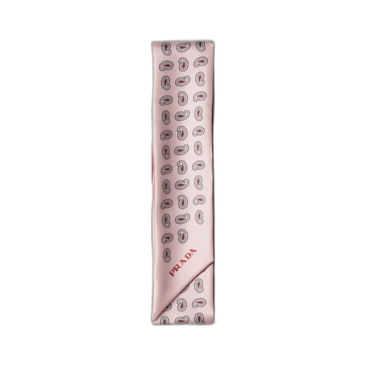 Printed silk twill skinny tie