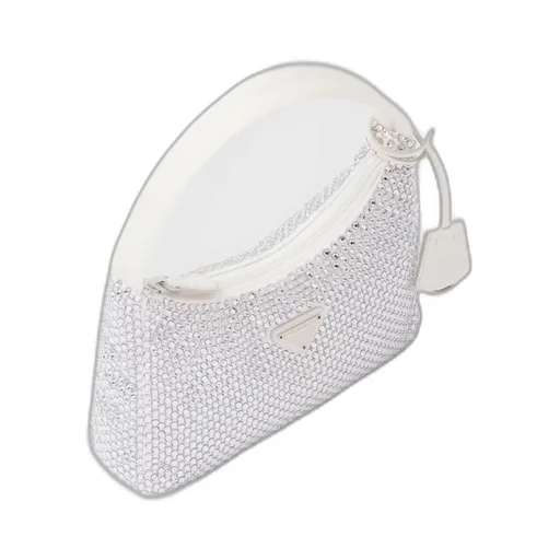 Satin mini-bag with crystals