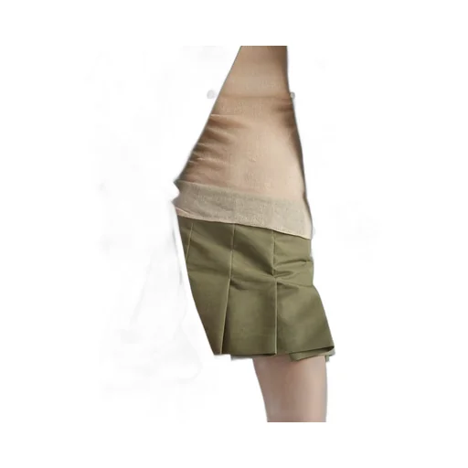 Technical canvas miniskirt