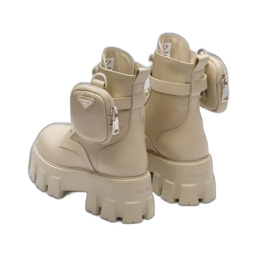 Monolith leather and Re-Nylon boots with pouch