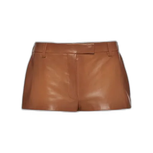 Nappa leather shorts