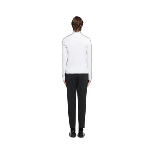 Technical jersey mock turtleneck