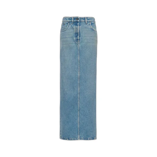 Denim maxi-skirt