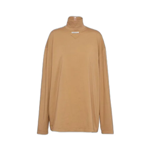 Jersey turtleneck T-shirt