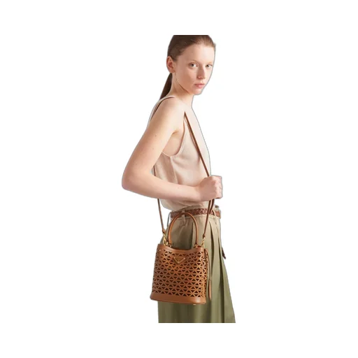 Prada Panier leather mini-bag with cut-out motif
