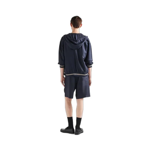 Silk hoodie jacket